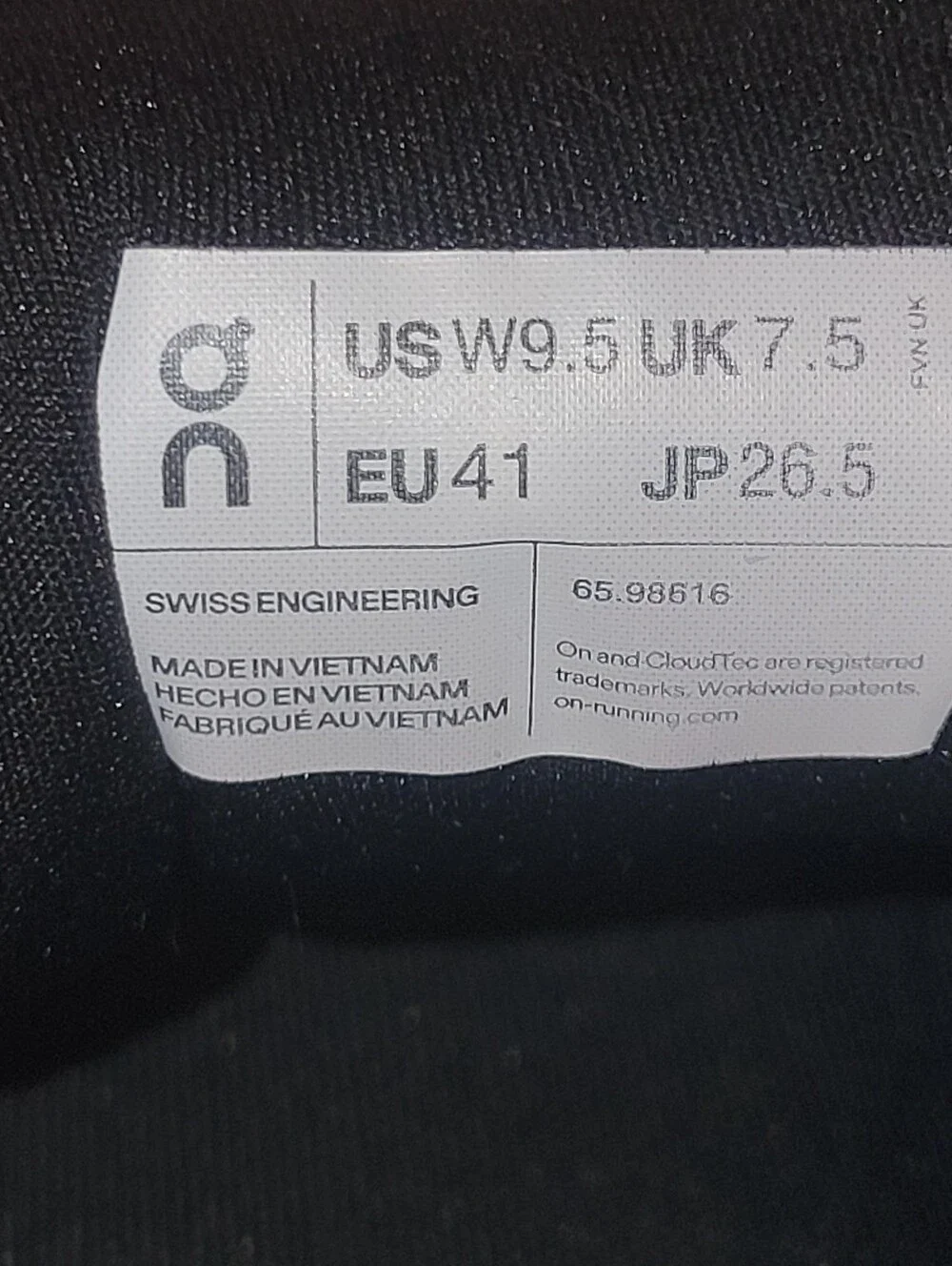 On Cloudgo Wide Women's Running Shoes - Black Eclipse - Size 9.5
